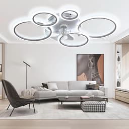 Equivera Plafonniere met Ventilator - Plafondventilator - Plafondventilator Afstandsbediening - Plafondventilator Slaapkamer - Plafond Ventilator met Verlichting - Plafondlamp - Plafonniere - Ideaal voor in uw slaapkamer! — thumbnail 3