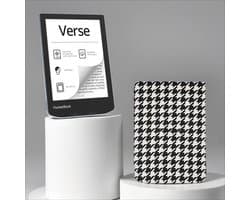 PocketBook Verse e-reader Bright Blue – 6 inch – 8 GB + Zwart/wit geruit hoesje – voordeelbundel