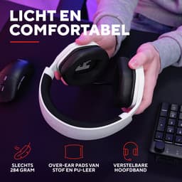 Trust GXT 492W Carus - Gaming Headset - Bedraad - 50mm Drivers - Over-ear - Wit — thumbnail 4