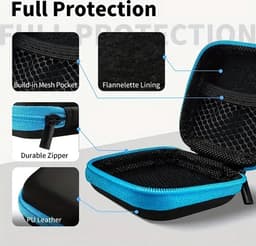 Oortjes Opberg Hoesje Voor Earphnes I Case Voor In-ear koptelefoon I Oortyejs Case | Headphone Organizer | Opbergcase Laadkabels I Zwart/Geel — thumbnail 3