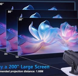 Mini Beamer - Draagbare Projector - HDMI en USB Aansluiting - Full HD Resolutie - Ideaal Voor Films en Presentaties — thumbnail 2