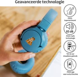 POGS - The Gecko 2 - Draadloze on-ear kinder koptelefoon - Bluetooth - Veilige volumebegrenzing - Duurzaam - Gratis app voor extra functies - rGrijs — thumbnail 4