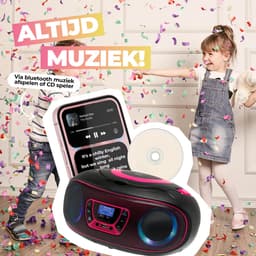 Denver Draagbare DAB Radio CD Speler Kinderen - Bluetooth - Lichteffecten - Boombox - AUX - FM - TDB212PINK — thumbnail 5