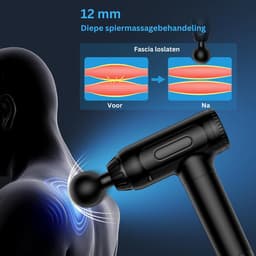 White-Label® Massage Gun Professioneel - Massage Apparaat - Theragun - Zwart — thumbnail 2