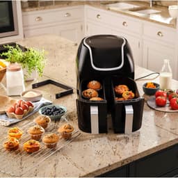 Dubbele Airfryer - Dubbele Mand - Dual Cook - Heteluchtfriteuse — thumbnail 4