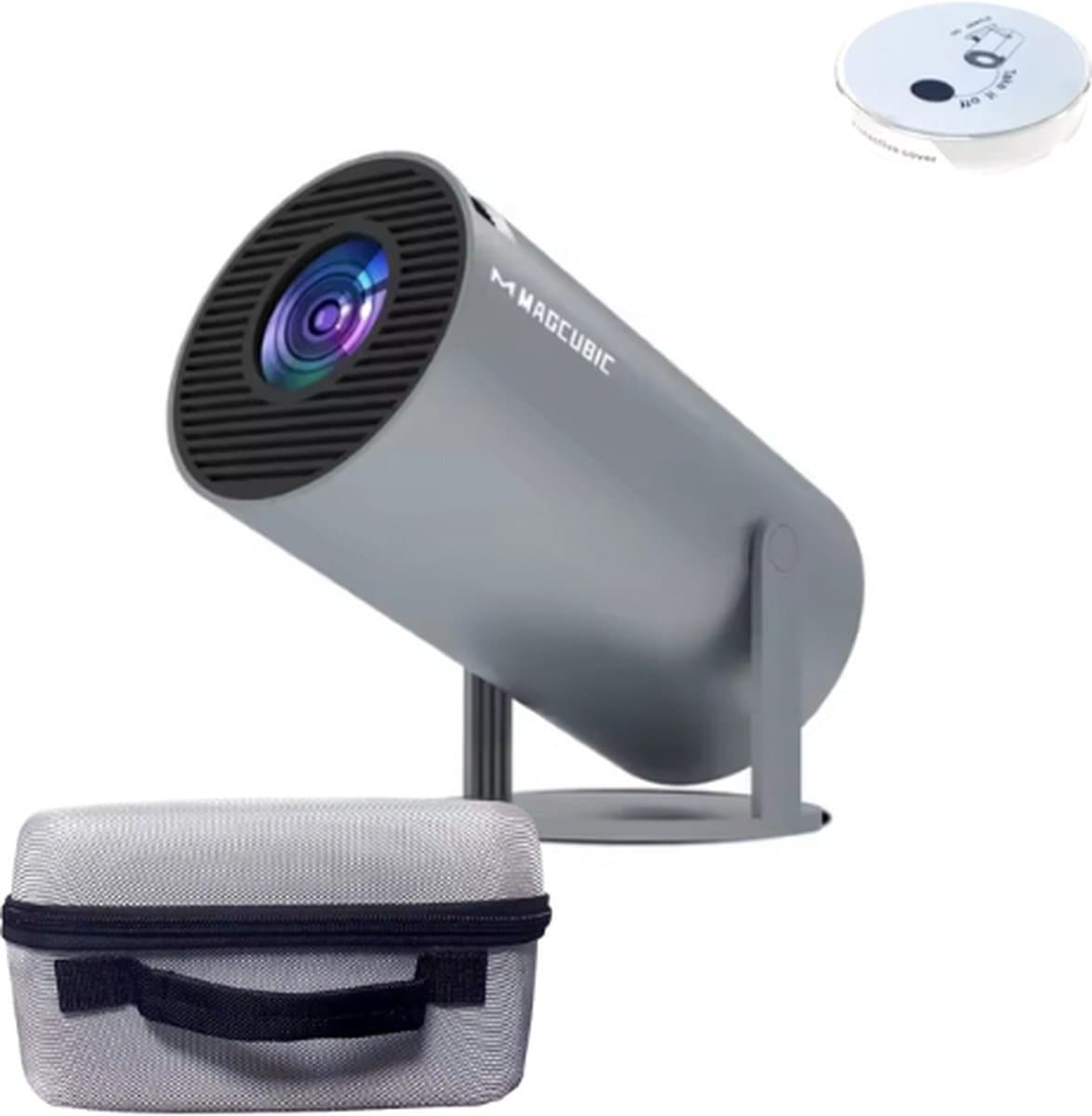 Draagbare WiFi 6 Mini Beamer voor Presentaties - 4K - Android 11 met BT 5.0 - Scherpe Beeldkwaliteit met draagtas — afbeelding 1