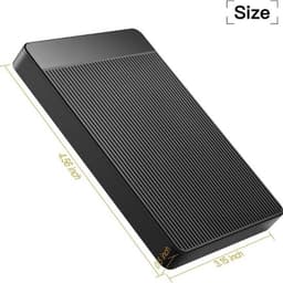 Externe Harde Schijf Extern 500GB Ultra Slim Draagbare Harde Schijf USB kabel HDD Opslag Compatibel voor PC, Mac, Laptop, Xbox, Xbox One, PS4 (Zwart) HD-006 - 500GB - Zwart — thumbnail 4