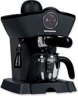 Heinner Espressomachine met RVS Filter 800W 3.5 Bar - Koffiezetapparaat met Temperatuurmeter Zwart — thumbnail 1
