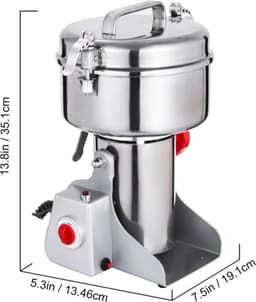 Elektrische graanmolen - 1800 W - Swing type - 750 G - RVS - 26000 t/min — thumbnail 3