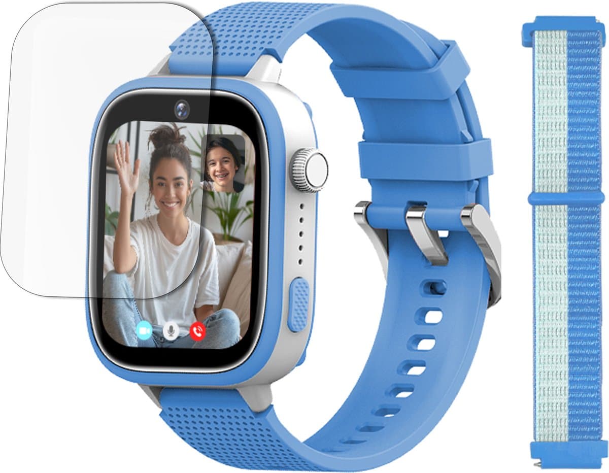 LEROYS - GPS Horloge Kind - Kinder Smartwatch - Android en iOS - Blauw - Incl. Simkaart — afbeelding 1