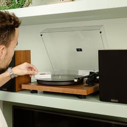 Lenco Platenspeler met Bluetooth - Twee externe Speakers - Ingebouwde Versterker - LS-480WD - Hout — thumbnail 5