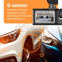 Norrmalm® Full HD Dashcam voor Auto - 64 GB - App (iOS, Android) - WiFi - Voor en Achter Camera - Parkeerfunctie - G-sensor — thumbnail 3