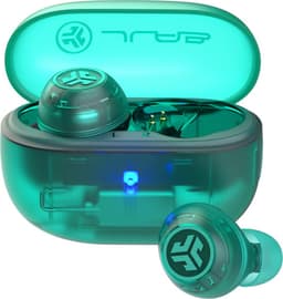 JLab Go Pop ANC Draadloze Oordopjes - Noise Cancelling Oortjes Draadloos - 24 uur Batterijduur - Bluetooth Multipoint - Met Microfoon - Geschikt voor Android en Apple - Clear Teal — thumbnail 1