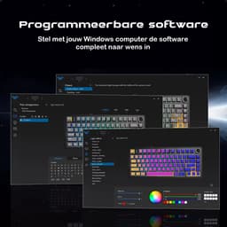 EPOMAKER x AULA F75 - Zwart - Mechanisch Draadloos Toetsenbord - 75% - QWERTY - Gaming Keyboard - Leobog Reaper Switch — thumbnail 2