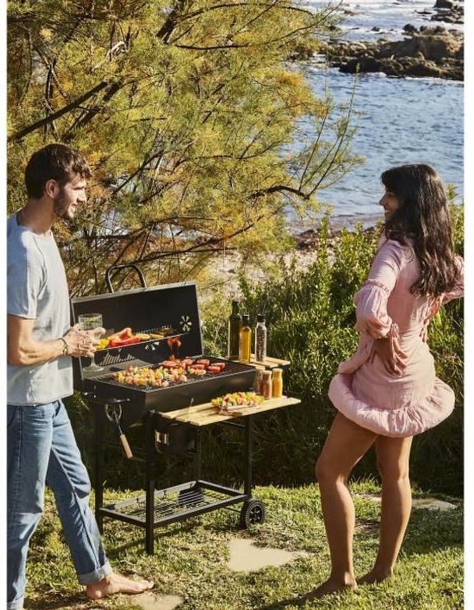 MIKE houtskoolbarbecue - Kookoppervlak 71 x 35 cm — afbeelding 1