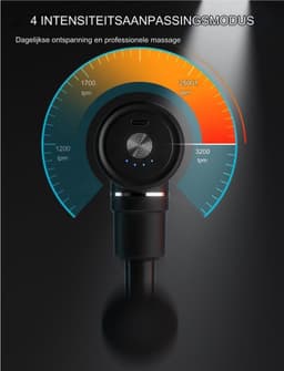 Mini massage gun - Massagepistool Mini - 3200 rpm - Draagbare Massage gun - Spieren - Mini-massagepistool met 4 massagekoppen en 4 standen - Ultra stil massagepistool voor nek, rug, arm - Spierontspanning - Geschenken - USB C — thumbnail 3