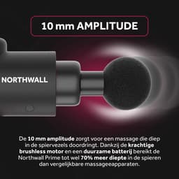 Northwall Massage Gun Professioneel Prime - Massage Pistool Inclusief Koffer en 7 Opzetstukken incl. Warmte Massagekop - Krachtig en Draadloos Sport en Relax Massage Apparaat — thumbnail 5