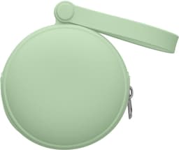 kwmobile siliconen tasje voor draadloze oordopjes in-ear Headphones hoesje - Headset etui 8 x 8 cm - Beschermhoes met rits in pastelgroen — thumbnail 1