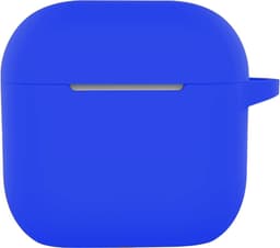 Hoesje - Geschikt voor Apple AirPods 4 - met Clip - Siliconen Hoes - Silicone Case Cover - Blauw — thumbnail 1