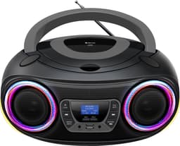 Denver Draagbare DAB Radio CD Speler Kinderen - Bluetooth - Lichteffecten - Boombox - AUX - FM - TDB212GREY — thumbnail 1