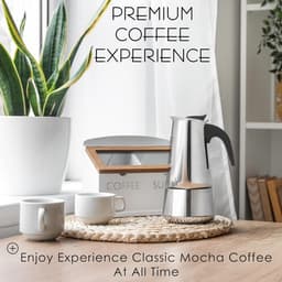 100ml Roestvrijstalen Fornuis Moka Percolator - Espresso & Latte Koffiemachine, Duurzame Cafetiere voor Thuisgebruik — thumbnail 2