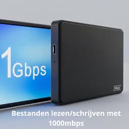 Rolio Externe Harde Schijf - USB 3.1 en USB C - 1Gbps snelheid - 750GB Opslag — thumbnail 4