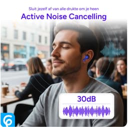SBG Draadloze Oordopjes - Noise Cancelling - Headset - Bluetooth 5.4 - Earbuds oplaadcase - LED Display - Met Microfoon - Extra dopjes - Blauw — thumbnail 3