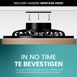 Airking Plafondventilator - Stille Ventilator met Lamp en Afstandsbediening - LED 40W Dimbaar - 3000K-6500K - Zomer en Winterstand Hout — thumbnail 3