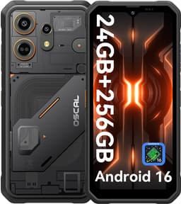 OSCAL MARINE 3 - Robuuste Smartphone - 4G - 24GB RAM - 256GB ROM - 6.56 inch - Robuuste Telefoon - Nachtzicht - Android 16 - NFC - GPS - Zwart — thumbnail 1