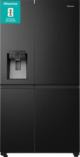 Hisense RS818N4TFC - Amerikaanse koelkast - Energielabel C - Water- & ijsdispenser - Metal Cooling - No Frost - Zwart- Multi-Air Flow - Fast Freeze - 35dB (A) - Inverter Compressor - 632 Liter — thumbnail 1