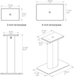 NBAP® Luidspreker Standaard - Speaker Vloerstandaard - Extra Stevig - Zwart — thumbnail 4