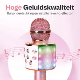 Karaoke Microfoon - Draadloos - Bluetooth - AUX-Compatibel - LED-Verlichting — thumbnail 5