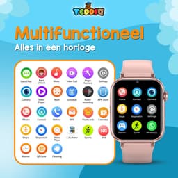 TeddiQ 4G Smartwatch - GPS Kinder Smartwatch - GPS Tracker & Videobellen - Roze - WhatsApp & Spraakmemo’s - SOS knop - Smartwatch Kinderen — thumbnail 3