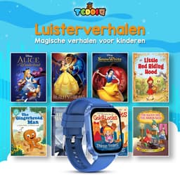 TeddiQ Playwatch - Kinder Smartwatch - Kinderhorloge - Blauw - 31 educatieve games - Smartwatch Kind - HD Scherm — thumbnail 2