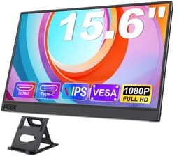 Gabrys® Premium portable monitor 15,6 inch - draagbare monitor Full HD USB-C - groot scherm - draagbare scherm - Plug en Play - computer - gaming - werk - Huis Kantoor - portable beeldscherm - USB Monitor - inclusief 2 jaar garantie — thumbnail 1