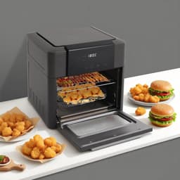 RWB® Airfryer XXL - Mini-oven - Heteluchtfriteuse - Grijs - ‎34x33x36cm — thumbnail 3