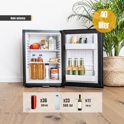 SCH® Mini Koelkast - Koelkast - Zwart - 41cm x 43cm x 57cm — thumbnail 5