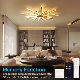 Moderne Grote Plafondlamp 96 cm met Afstandsbediening Dimbare LED Verlichting — thumbnail 2