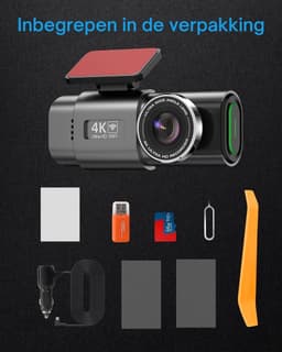 SNJY® Dashcam voor Auto - Auto Camera - Dashcam Voor en Achter Draadloos - 4K+1080P - 64 GB - 170°+140° Groot Gezichtsveld - Zwart — thumbnail 5