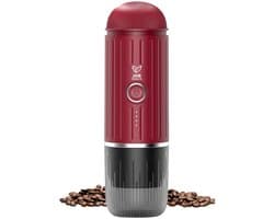 JOR Products® Draagbare Espressomachine - Koffiebonen & Nespresso - Rood
