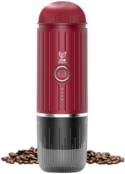 JOR Products® Draagbare Espressomachine - Koffiebonen & Nespresso - Rood — thumbnail 1