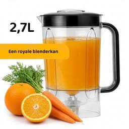 Linea Tegno Food Processor PRO-FP8001 - 5-in-1 RVS keukenmachine: blender, hakmolen, groentesnijder, citruspers en mixer in één. Voor groenten, fruit, noten, soepen, deegsoorten. 2,3L kom - Sinaasappels persen. 2,7L blender voor smoothies & shakes — thumbnail 5