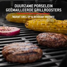 Weber Spirit E-210 - Gasbarbecue - Zwart - 2 Branders met 7,8 kW vermogen - Porselein geëmailleerde gietijzeren grillrooster - 2 Zijtafels - 2 Duurzame wielen - Kast met deur — thumbnail 4