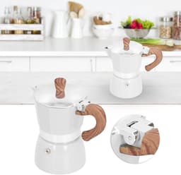 Espressomachine voor 3 kopjes, aluminium koffiezetapparaat met draagbare handgreep, geschikt voor camping en kantoor. — thumbnail 4