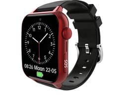 WatchToCare Pulse GPS Alarmhorloge Senioren | Camera | Valdetectie | 3-4 Dagen Accu | Discreet Design | Zonder Abonnement | Red