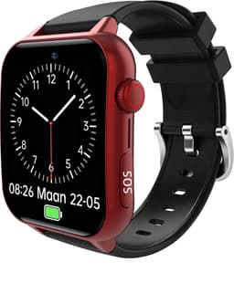 WatchToCare Pulse GPS Alarmhorloge Senioren | Camera | Valdetectie | 3-4 Dagen Accu | Discreet Design | Zonder Abonnement | Red — thumbnail 1