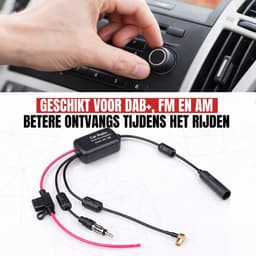DAB+ Antenne Splitter Adapter | Actieve FM/DAB | SMB | Plug & Play — thumbnail 2