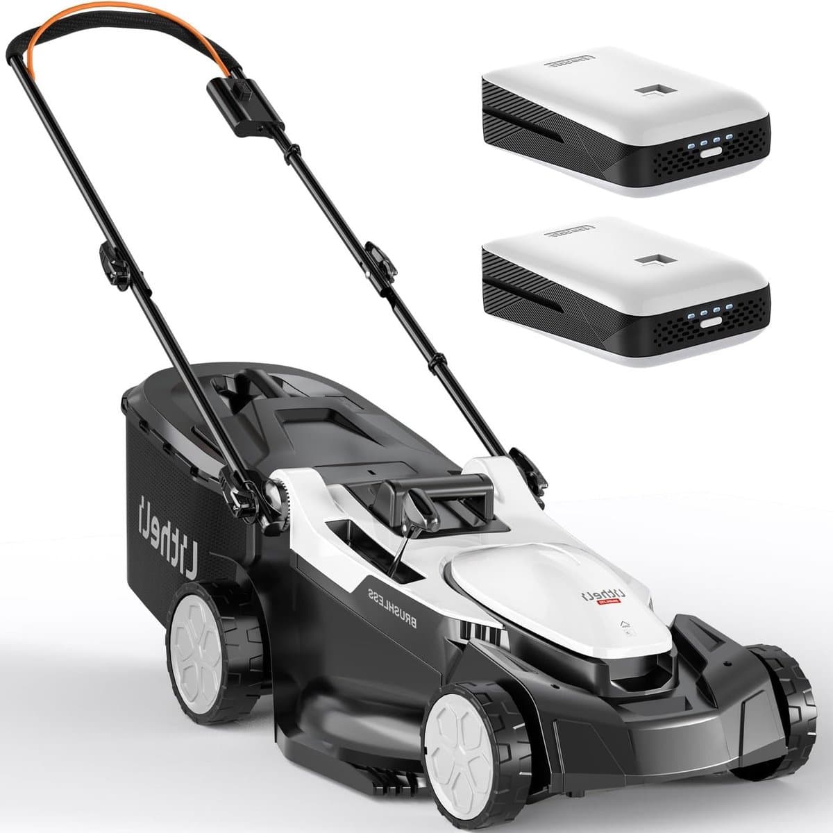 Accu Grasmaaier – Elektrische Gazonmaaier – Draadloze Maaier – Lithium-ion Maaier – Mulchmaaier – 43 cm Maaibreedte – Brushless Motor & 40L Grasopvangbak — afbeelding 1