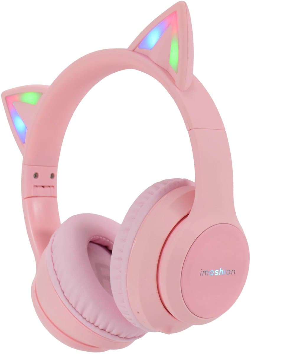 imoshion Kinder Koptelefoon Kattenoortjes - Bluetooth en Decibelbegrenzer - Draadloze Koptelefoon Kinderen — afbeelding 1