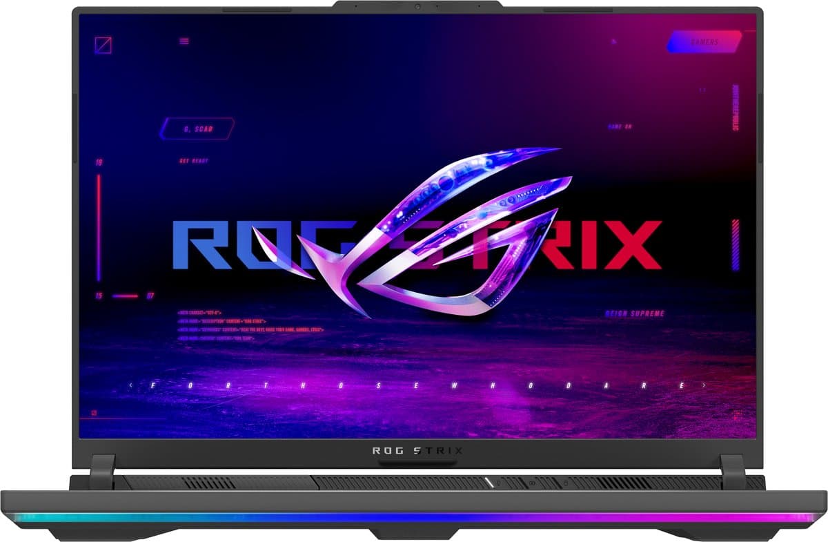 ASUS ROG Strix G16 G614FR-S5252W 16 inch gaming laptop, AMD Ryzen 9 9955HX, NVIDIA GeForce RTX 5070 Ti 12 GB, 16 GB DDR5, 1 TB SSD, 240 Hz WQXGA-display, Windows 11 Home, Volt Green — afbeelding 1